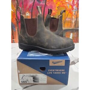 Blundstone 585 Rustic Brown Chelsea Boots Size 8 Men's 10 Women's, UK 7